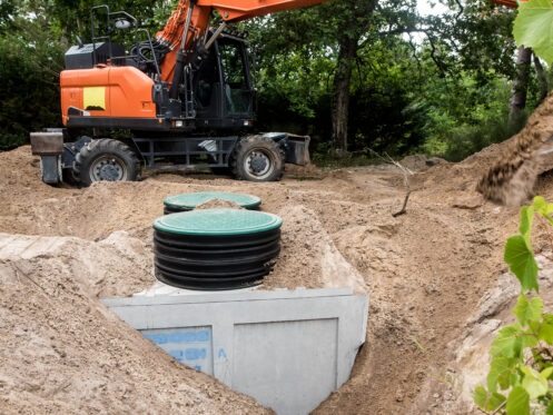Installation of a septic system in Salina